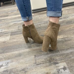 Faux suede boots